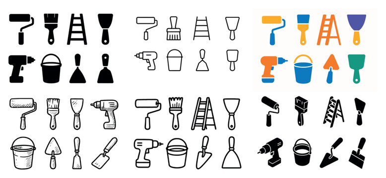 Home improvement tools collection set