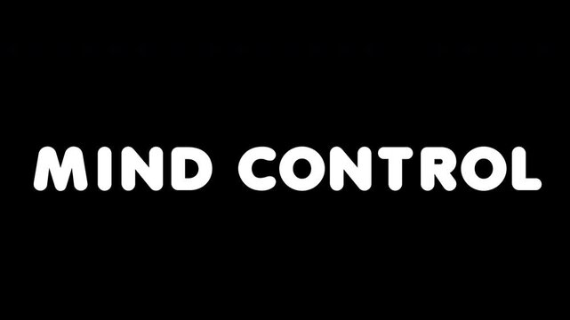 Mind Control Dynamic Motion Distortion Text Alpha Channel 4K Video