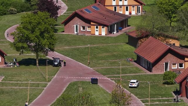 Aerial Drone View of AZC Luttelgeest
