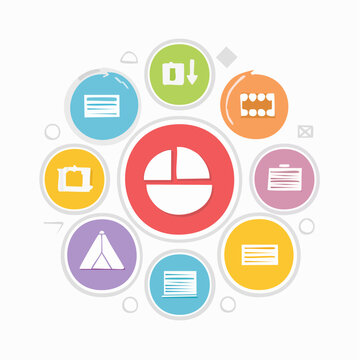 Abstract Infographic with Icons in Bubbles