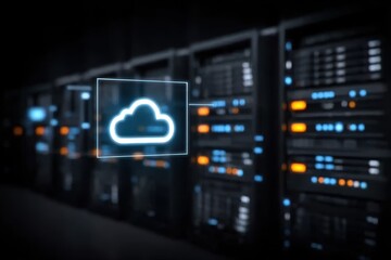 Fototapeta premium Every cloud computing network needs a scalable infrastructure to achieve the integration necessary for a tailored solution.