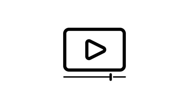 Minimalist video player interface with animation background transparent options