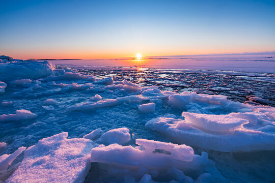 beautiful seascape at sunset