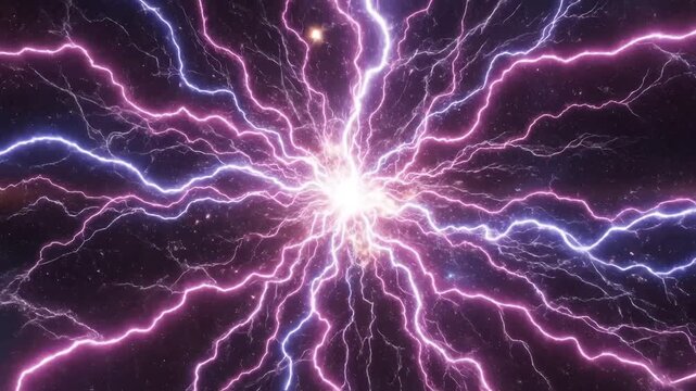 Cosmic explosion with lightning bolts symbolizing trust, reliability, and premium quality