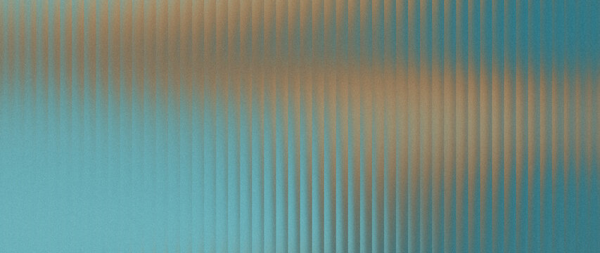 Cyan, orange, and soft teal colorful blend refracted by grainy fluted glass for panoramic website hero banner.