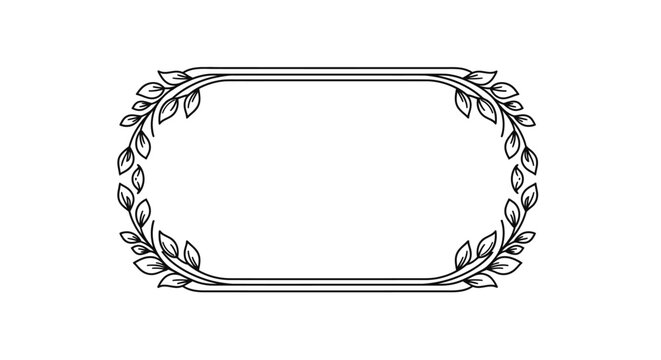 Laurel Wreath Border Decoration Design.