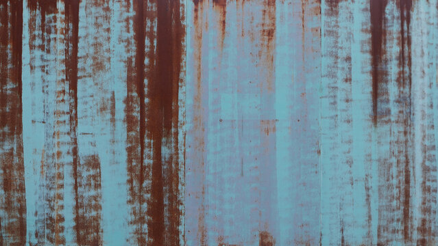 old rusty turquoise metal textured background	