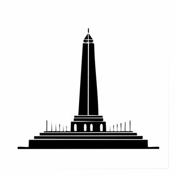 Monumen Tugu Pahlawan Surabaya Silhouette