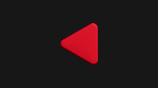 3d play button rendering red color