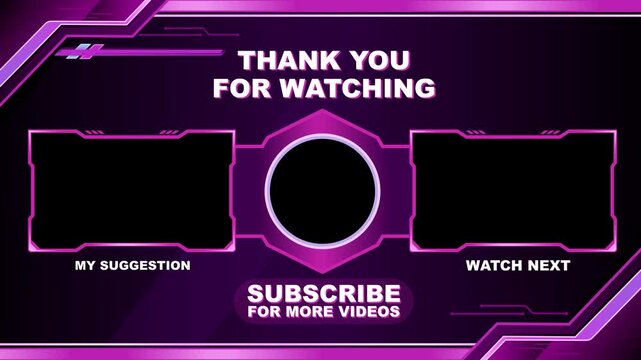 End screen video channels. Neon Gaming End Screen with Subscribe Button. Animated Video Channel Outro. Animated end screen with gaming theme