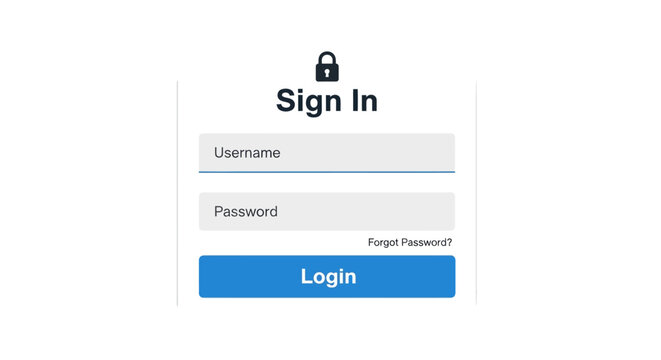 Login Screen Interface with Username and Password Fields.