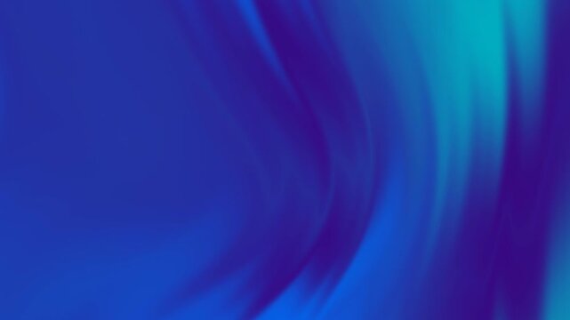 Colorful gradient fluid mixing. Soft, electric blue-colored liquid background. Dynamic gradient abstract line waving loop line.