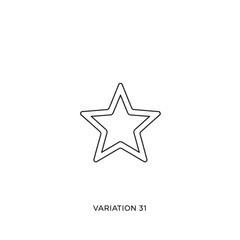 Obraz premium Outline Star Graphic Element Variation Thirty One.