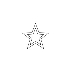 Fototapeta premium Simple Outline Double Star Graphic Element.
