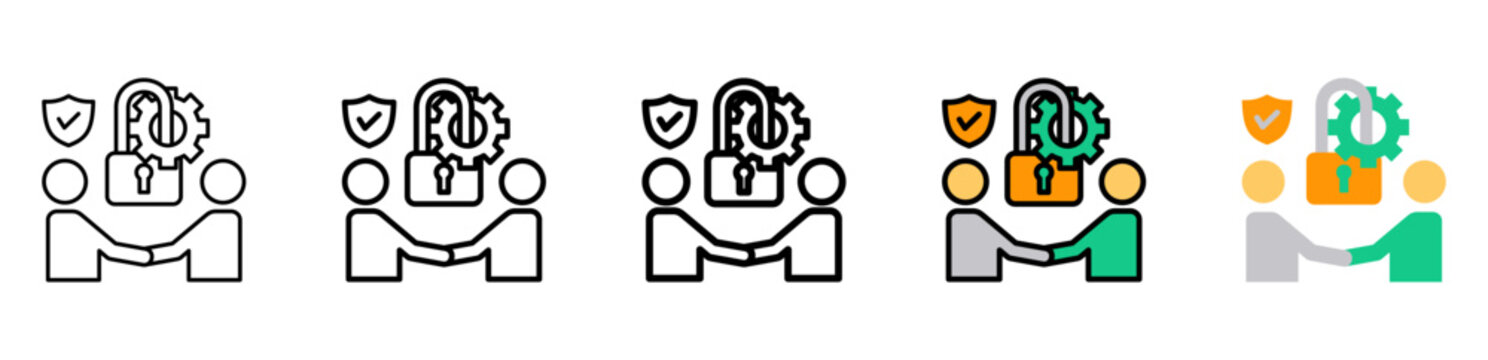 Trust Icon Collection With Different Styles And Colors