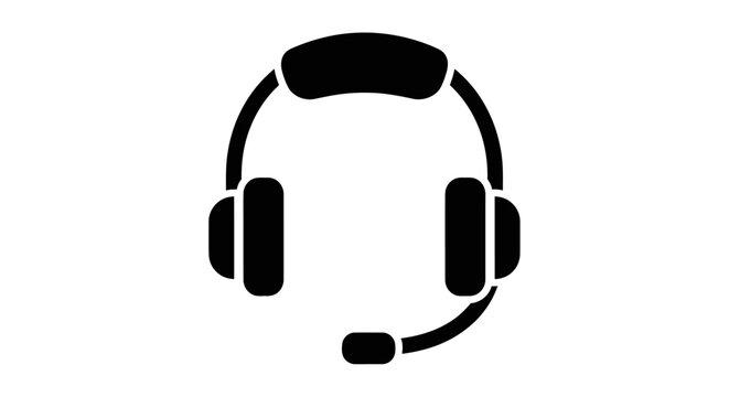 Headset icon with microphone