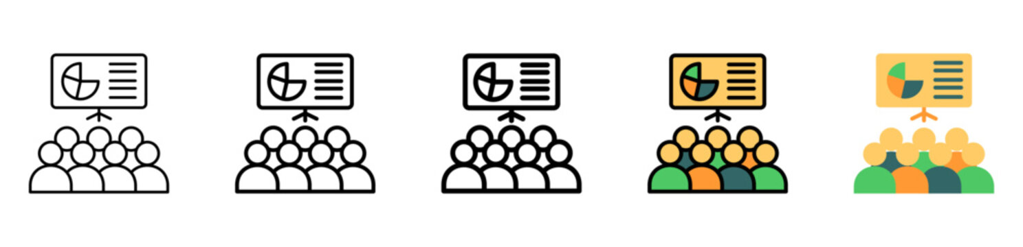 Training Icon Collection With Different Styles And Colors