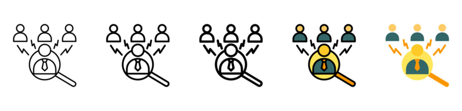 Lead Icon Collection With Different Styles And Colors
