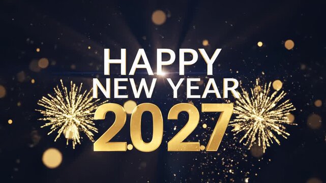 Happy New Year 2027 celebration design for creative digital media and visual arts