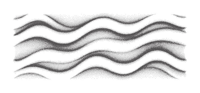 Gray stippled wavy lines white abstract texture pattern