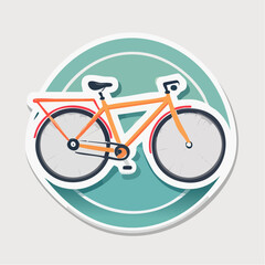 Fototapeta premium Orange Bicycle Icon