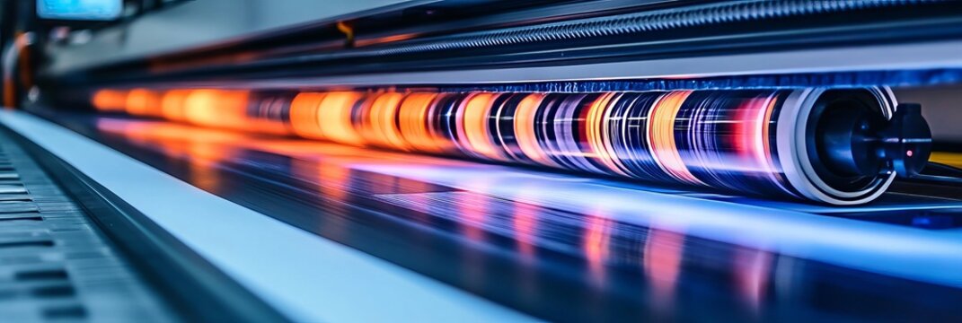 Large Format Printing Facility Producing Vibrant Full Color Graphics for Modern Commercial Needs