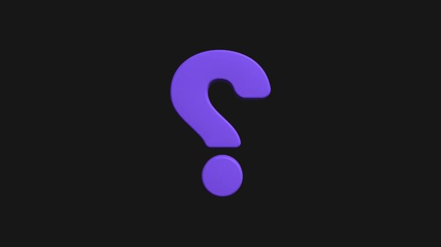 3d question mark blue color