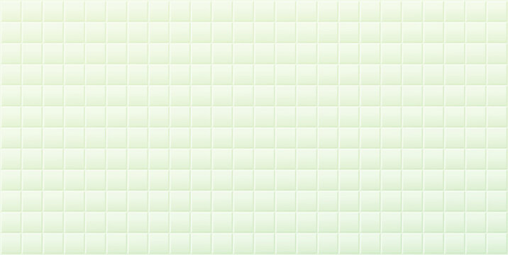 Green bathroom tile background with seamless floor pattern and ceramic mosaic texture. Square wall design for kitchen, pool or shower interior. 3D grid surface with vintage geometric backdrop appeal.