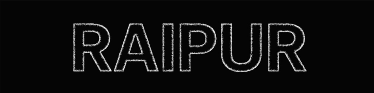 Sketch Raipur text design element