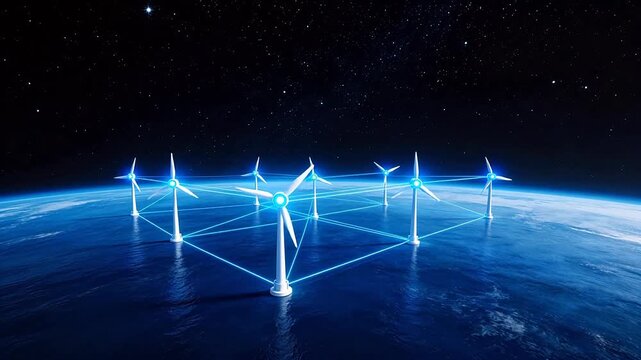 Offshore wind turbines in space