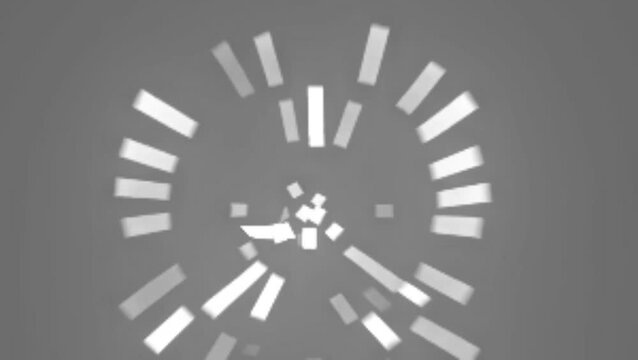 Minimalist Loading Spinner Animation on Grey Background, Preloader Loop
