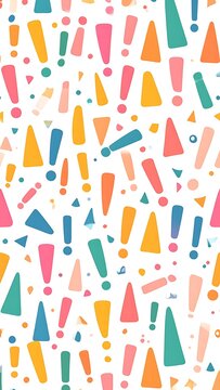 Colorful exclamation marks pattern background.