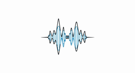 Obraz premium Abstract wave pattern with two distinct layers of blue and black lines