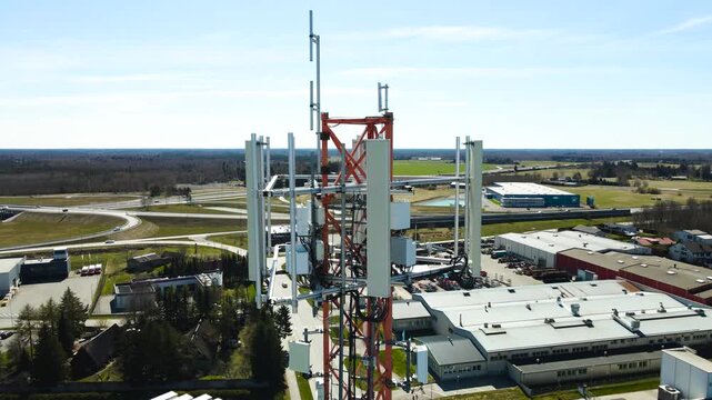 Telecommunications Tower With 5G and 6G Antennas