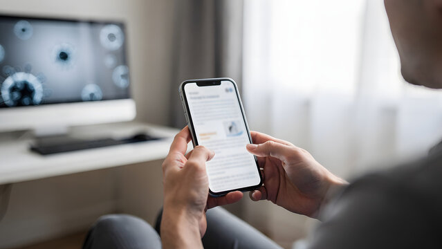 Reading Health News Smartphone Concept