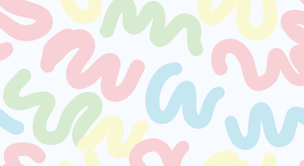 Colorful Squiggles on White Background. © Kai