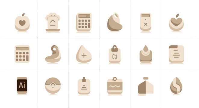Collection of various app icons.