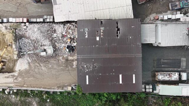 HONG KONG, CHINA, Industrial storage yards across Tsai Wan March 28 2026