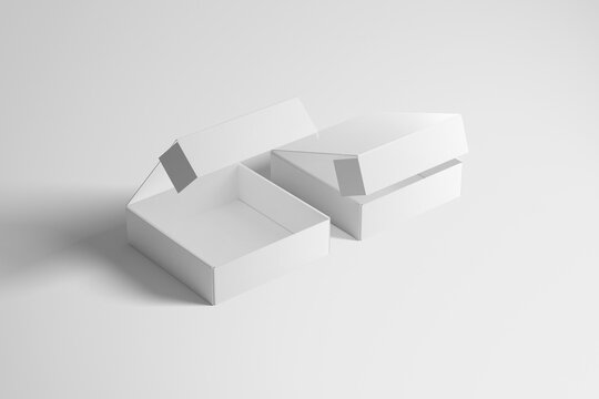 Two mailing box left view mockup