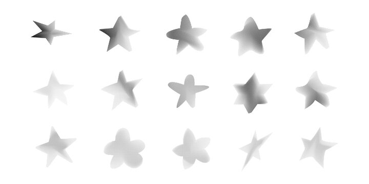 Dotted Halftone Star Shape