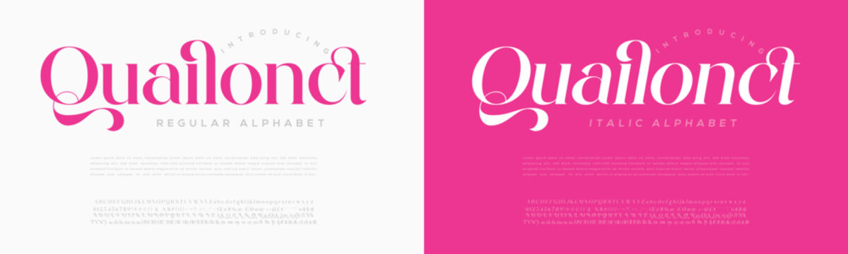 Qualondi font logo stylized decorative lettering graphic
