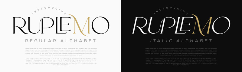 Rupleno logo with decorative font two color options striking © Shahabul
