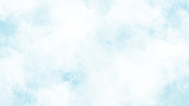 blue green and white watercolor background with abstract cloudy sky concept with color splash design and fringe bleed stains and blobs