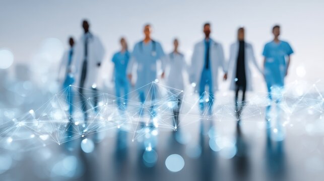 Medical team in motion blurred image