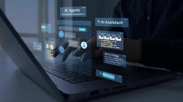 AI Agents and assistants. Ai Content Generator. Interaction with the Ai assistant to solve some tasks more easily. Image generator, documents, marketing and advertising, bot writing and coding	
