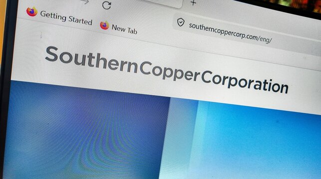 internet browser concept wit southern copper corporation website