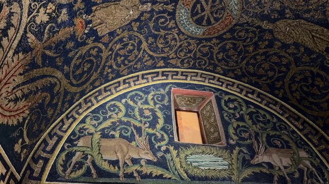 Mausoleum of Galla Placidia Ravenna Interior Mosaic Chamber