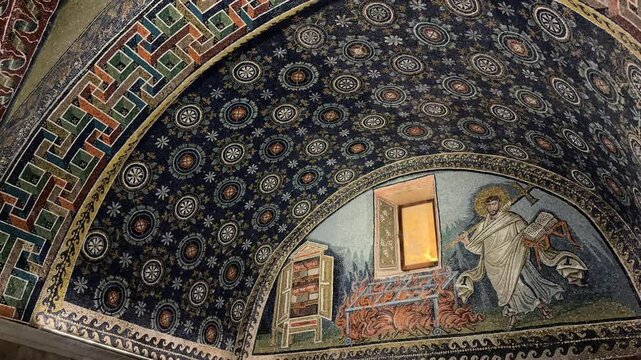 Mausoleum of Galla Placidia Ravenna Interior Mosaic Chamber