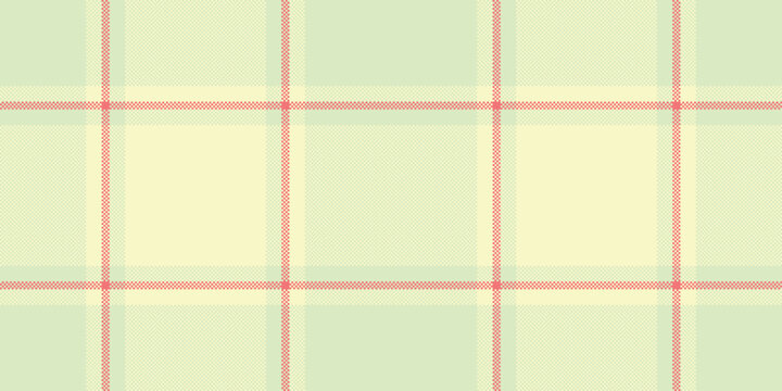 Idyllic tartan fabric textile, gift card pattern vector background. Illustration texture check seamless plaid in light and red colors.