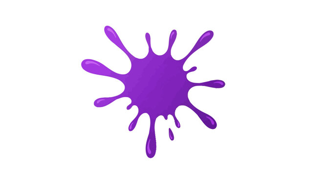 Vibrant Cartoon Ink Stain and Messy Paint Splatter Graphic, Isolated Flat Icon Vector Illustration on a Plain White Background, Creative Artistic Liquid Splash Element for Modern Design